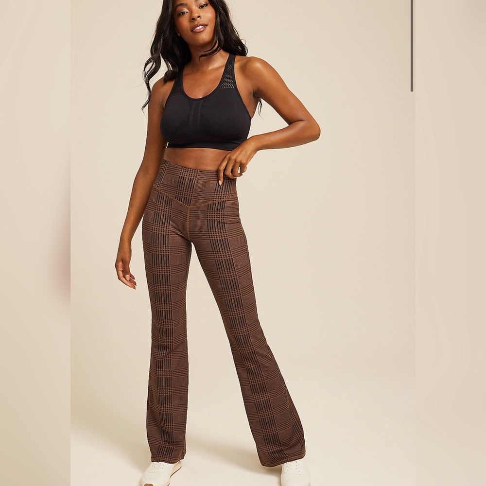 Maurice's Brown Plaid Flare Super High Rise Luxe Legging 🤎